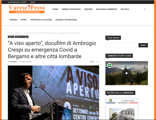 Varese7Press: ”A viso aperto”, docufilm di Ambrogio Crespi su emergenza Covid a Bergamo e altre cittá lombarde